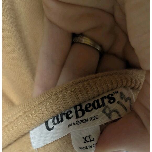 Grayson Social Juniors Womens Sleep Dress Care Bears Tan Soft Sweatshirt Size XL - Picture 8 of 10
